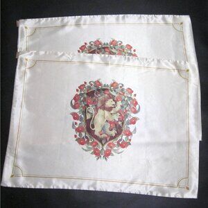 Harry Potter x Kit-Sch Collab Gryffindor 2 Satin Pillowcases Crest Logo Zipper